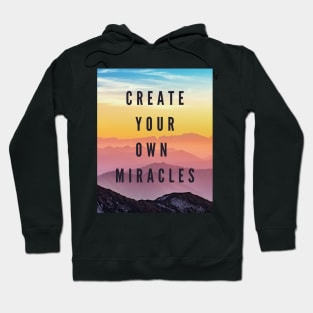 Vintage Retro landscape - With a motivational positive quote Hoodie